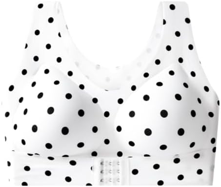 Posture Support Bras for Older Women Front Closure Crossback Wireless Bra Full Coverage Posture Correcting Bralette