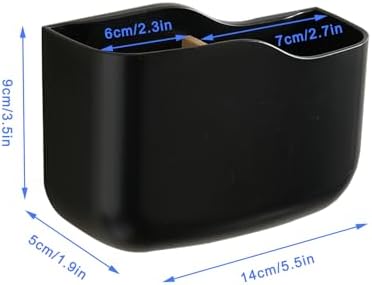 SUNFICON Wall Mount Remote Holder TV FAN Remote Control Holder Bedside Caddy Wall Organizer Phone Holder for Office Adhesive Media Player Controller Holder Box Tray Home Desk Nightstand 2 PACK BLACK