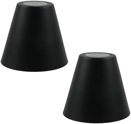 MY MIRONEY 2PCS Black Barrel Metal Lampshade, 4.13" Height