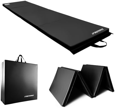RitFit Upgraded Folding Exercise Mat, 2 Inch Thick Gymnastics Mat