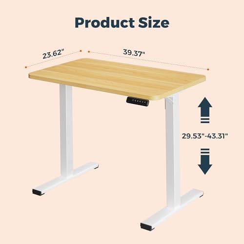 40''x24''One-Piece Adjustable Small Standing Desk for Home Office
