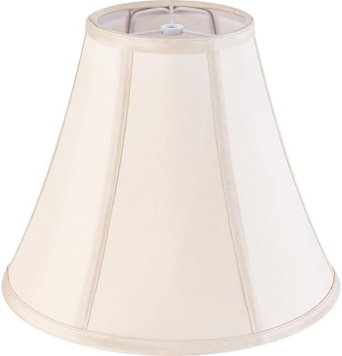 Cream Bell Lamp Shade, Medium, 6" Top x 13" Bottom x 9.8" High