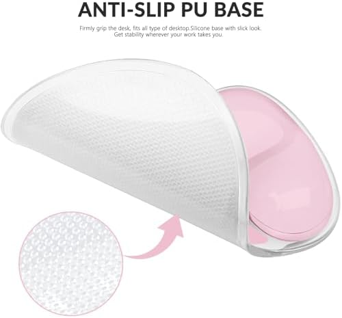 Gel Mouse Pad with Wrist Rest for Mouse Ergonomic Mouse Wrist Rest Non-Slip Silicone Checkered Mousepad with Wrist Support for Computer Desk Gaming Laptop Home Office Desk Accessories Pink Plaid