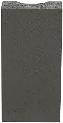 Household Essentials Organizer Tray Accessory in Fabric‑Covered Sturdy Drawer Organizer with Three Compartments, Graphite Gray, Set of 2