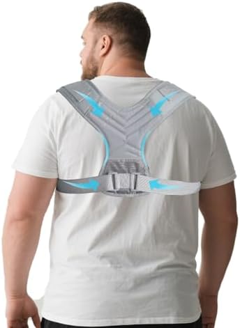 Plus Size Back Brace, XXXL to 6XL Back Brace Posture Corrector, Grey