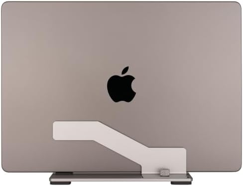 Adjustable Vertical Laptop Stand, Premium CNC Aluminum Laptop Holder with Tool-Free Dual Knobs, Universal Dock for MacBook, Surface, Dell, HP, Lenovo & All Laptops, Space Saving Desk Organizer
