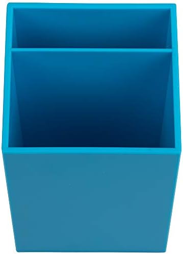 JAM PAPER Plastic Pen Holder - Blue - Desktop Pencil Cup Sold Individually