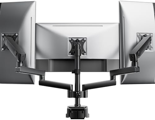 monTEK Triple Monitor Mount for 13"-27" Screens, Max 19.8 lbs Each Arm