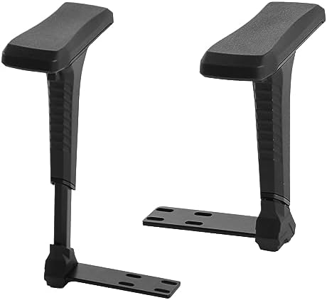 Frassie Height Adjustable Chair Armrest Pair, Gaming Boss Chair Arms Set Replacement 4D (Black)
