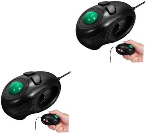 Mobestech Mini Trackball USB Powered 4D with Thumb- Scrolling 3-Button Wired Portable Handheld Design for Laptop and Desktop Plug and Play