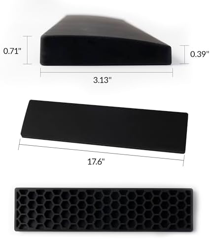 Silicone Wrist Rest for Keychron K10 Pro / K10 Max/ K10 HE / Q6 / Q6 Pro / Q6 Max / Q6 HE / V6 / V6 Max, 17.6" Non-Slip Palm Rest, 100% Full-Sized Mechanical Keyboards Support with Typing Pain Relief
