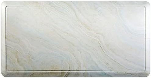 Home Dynamix Cat Cora Printed Embossed Gentle Step Marble Kitchen Mat, Grey/Blue, 19.6" x 39.3"