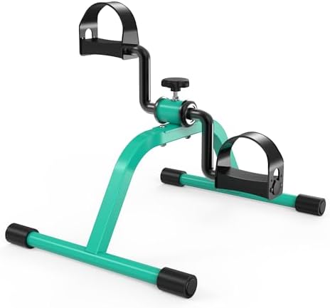 RYGEO Pedal Exerciser Mini Exercise Bike for Leg and Arm Recovery Exercise Lightweight and Portable Floor Bike