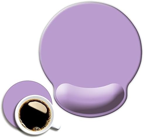DOOKE Ergonomic Mouse Pad with Wrist Support, Cute Wrist Pad with Non-Slip Rubber Base for Computer, Laptop, Home Office Gaming, Working, Easy Typing & Pain Relief,Clove Purple