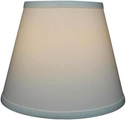 FenchelShades.com Lampshade 6" Top Diameter x 10" Bottom Diameter x 8" Slant Height 6x10x8" with Spider Attachment Diameter 0.4 Inch for Lamps with a Harp (Snow)