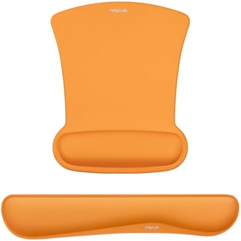MOSISO Wrist Rest Support for Mouse Pad & Keyboard Set, Orange