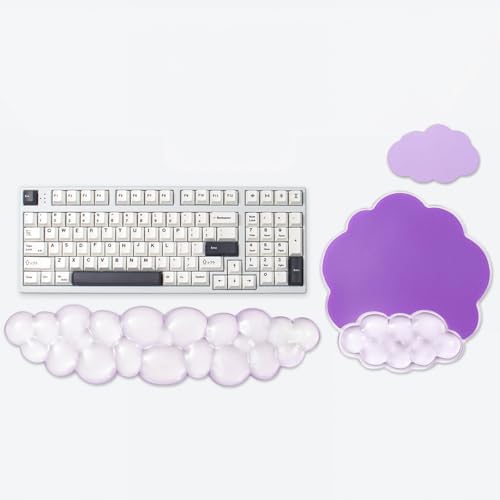 3 in 1 Cloud Keyboard Wrist Rest, Ergonomic Gel Wrist Support Pad for Desk
