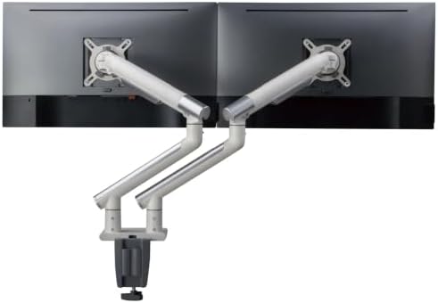 Desky Dual Slim Aluminium Monitor Arm White