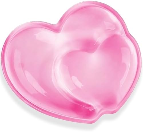 Gel Wrist Rest for Keyboard and Mouse Transparent Pink Heart Elbow Pad Cushion Ergonomic Cute Clear Cool Mouse Wrist Pad Silicone Non-Slip Support for Computer Gaming Home Office Hand Pillow