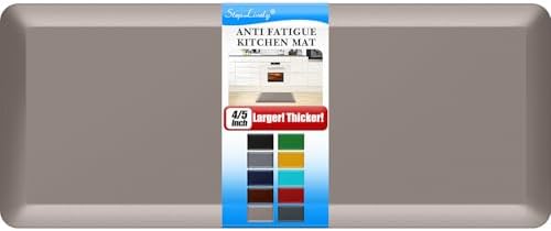 4/5 Inch Thick Kitchen Mat - Cushioned Anti Fatigue Mat for Kitchen Floor