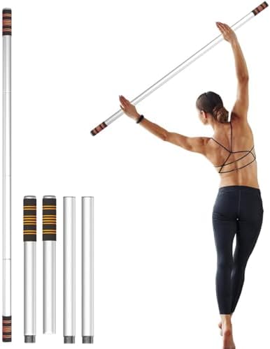 Queension 5ft Yoga Stick Adjustable Stretching Bar for Mobility & Balance