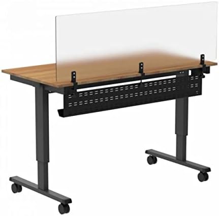 Stand Up Desk Store Under Desk Cable Management Tray Black Horizontal Computer Cord Raceway and Modesty Panel (Black, 39")