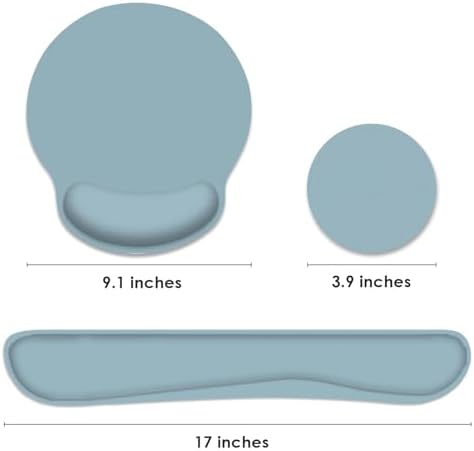 Britimes Ergonomic Mouse Pad Set with Wrist Rest, Blue