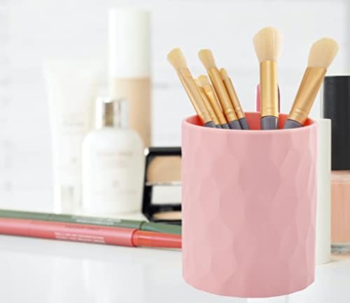 minimaliving Pen Holder,Nordic Style Silicone Waterproof Pencil Holder for Desk Simple&Modern Minimalist Makeup Organizer Multifunctional Office Supplies for Home,Kids and School (Pink)