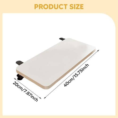 Desk Extension Board Wrist Support, Easy Installation, Table Mount, Clamp Type, Desk Extension Tray, Armrest, Extended Keyboard Tray, White