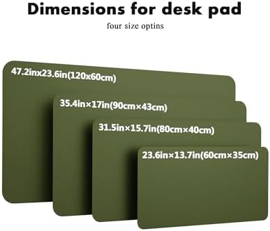 YSAGi Double-Sided Desk Mat, Eco Cork Desk Protector, Large Mouse Pad, Waterproof Blotter, Writing Pad for Office/Home (23.6"x13.7", Olive Green + Cork)