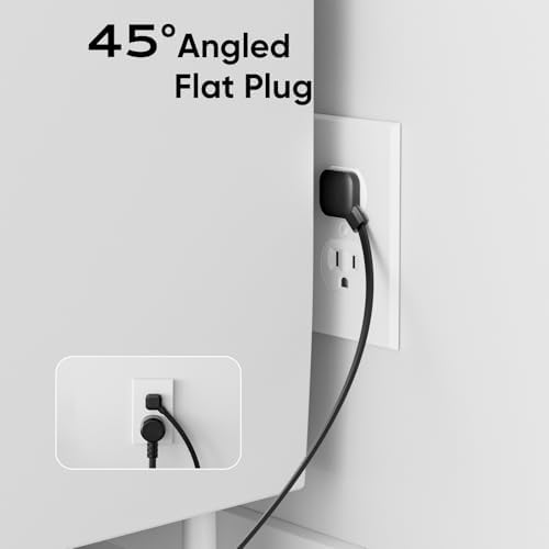 Desk Clamp Power Strip, 4 AC Outlets 4 USB Ports, Fit 1.7in Tabletop Edge