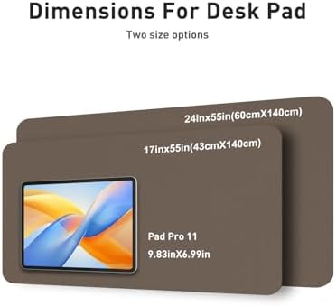 Aothia Faux Leather Desk Mat - Non-Slip PU Leather Desk Blotter, Waterproof Writing Surface, Large Desk Pad for Office & Home (Coffee, 55" x 17")