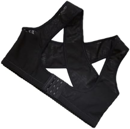 Beaupretty Adjustable Posture Corrector Back Brace, Black Size S