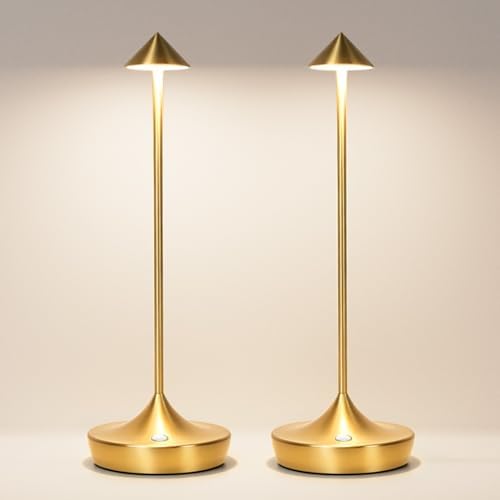 2 Pack Cordless Table Lamp, Rechargeable 6000mAh Battery Table Light