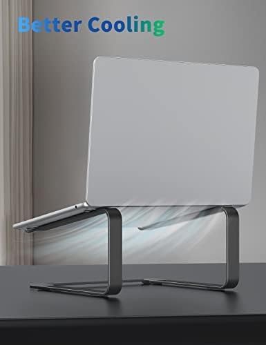 SOUNDANCE Laptop Stand for Desk, Metal Riser, Fits 12-17.3 Inch, Black