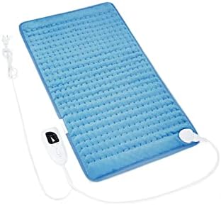 Heating Pad Electric Heat Pad, Hot Heated Pad,Multiple Temp and Timer Settings,Suitable for Shoulders, Neck, arms, Abdomen, Back, Legs, etc. (Blue, 40"X20")