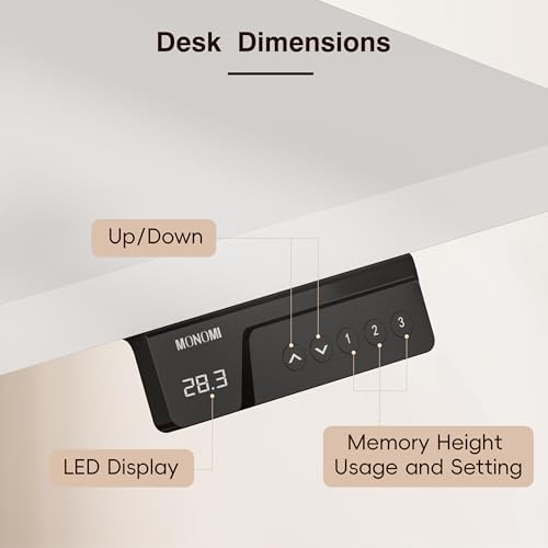 Monomi Electric Standing Desk 48”x24 Height Adjustable Sit Stand Desk