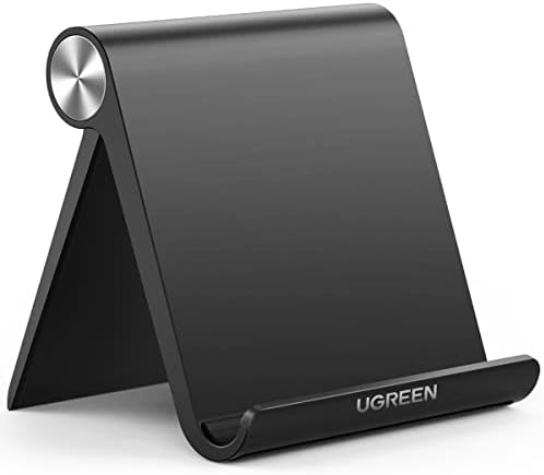 UGREEN Tablet Stand Holder Adjustable Portable Desktop Dock Office Compatible with iPad Pro 11 9.7 10.5 Air Mini 5 4 3 2 iPhone 17 16 15 14 13 12 Black