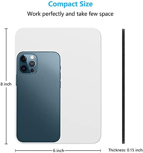 Dapesuom Small Mouse Pad, 6 x 8 Inch Thick Rubber Premium-Textured Non-Slip Portable & Washable Mini Mouse Mat for Women Wireless Laptops Keyboard Tray Gaming Work Computer Office Travel, Space Gray