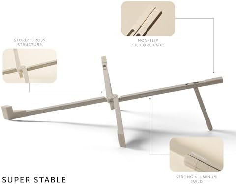 Native Union Fold Laptop Stand – Ultra-Slim Foldable & Portable Laptop Stand – Ergonomic & Optimized Viewing Angle – for 13 to 16 Inch MacBooks & Laptops, 10 to 16 Inch iPads & Tablets (Sandstone)