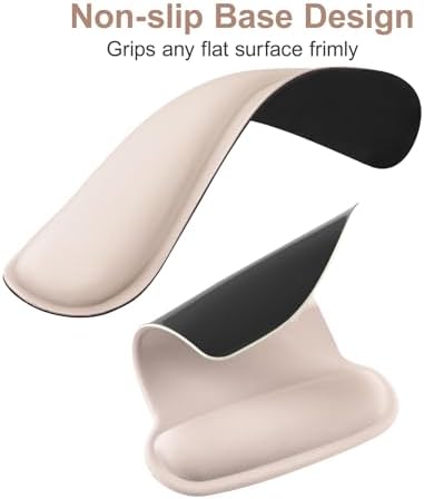 MOSISO Wrist Rest Support for Mouse Pad & Keyboard Set, Apricot