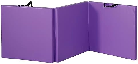 ZENY 2’’ Thick Tri-fold Folding Gym Exercise Mat Extra Thick Gymnastics Mat Tumbling Mat with Carrying Handles for Home Workout, Core Workouts, Stretching, MMA, Yoga