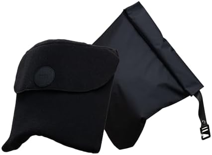 Trtl Travel Pillow Original 2.0 – Scientifically Proven Super Soft Travel Pillow with Premium Head & Neck Support – for Airplane Travel – Machine Washable – Lightweight & Compact – Jet Black – Small