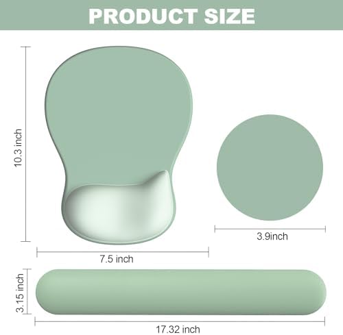 Ergonomic Mouse Pad with Wrist Rest and Keyboard Wrist Rest, Gel Mousepad