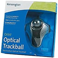 GBC Kensington 64327 Orbit Optical Trackball,6-Ft Cord,5-Inch x5-1/2-Inch x1-3/4-Inch,Black/Silver