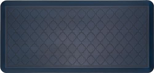 Tempur-Pedic Ultra Comfort Anti-Fatigue Lattice Twilight 1' 8" x 3' 6" Kitchen Floor Mat Cushioned Ergonomic Standing Desk Mat Waterproof Non-Skid Foam