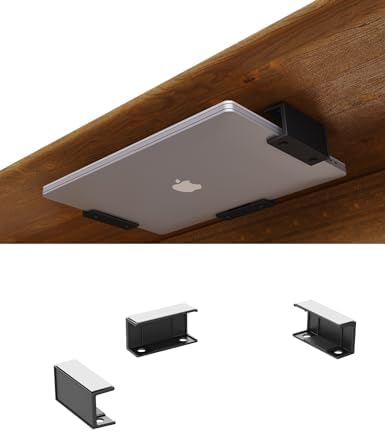 Under Desk Laptop Holder, (Black)