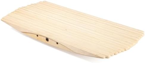 Wooden Wobble Balance Board for Standing Desk - Anti-Fatigue Mat, Relieves Pain, Strengthens Muscles, Improves Posture, Skateboard & Surf Simulator, Ankle Trainer.