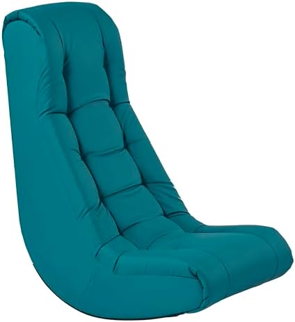 FDP Tufted Floor Rocker for Kids, Teens and Adults Comfortable, Ergonomic Chair for Reading, Playing Video Games, or Watching TV - Teal, 10488-TL