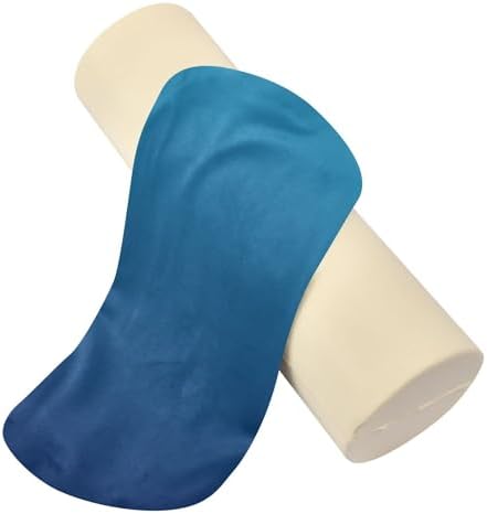 Bolster Pillow Spa Orthopedic Neck Roll Pillow Round Pillows Decorative Cylinder Pillows Sleeping Neck Pillow Covers with Zipper Dark Blue Gradient